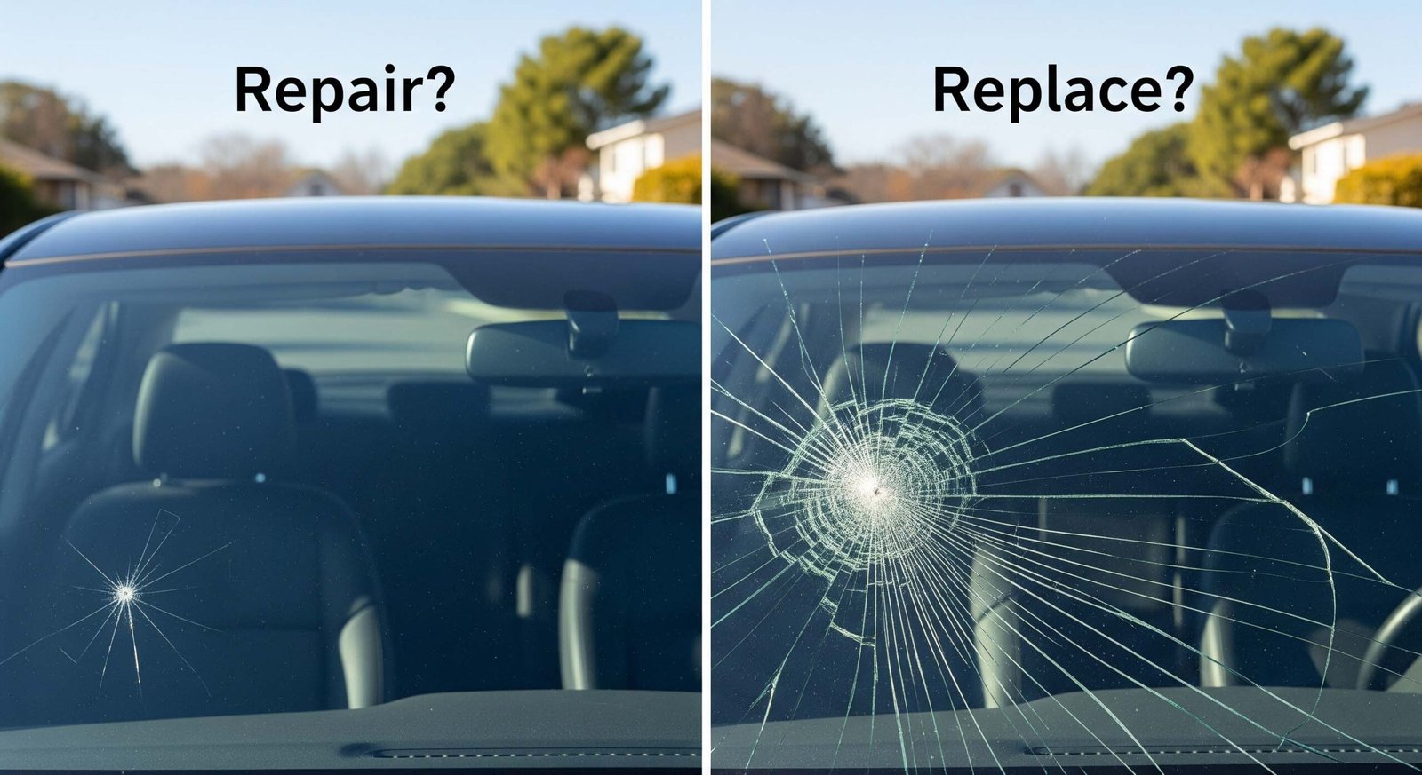 Windshield Repair or Replacement: How to Tell